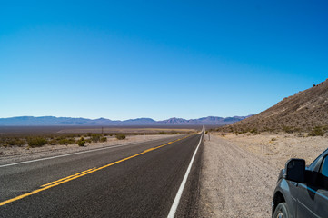 Daylight Pass Road in the Mojave Desert near Beatty, Nevada, USA