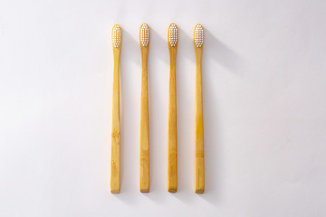 a wooden toothbrush