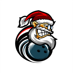 Bowling Santa Logo