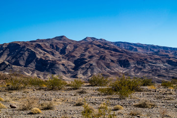 Fototapeta na wymiar Mojave Desert near the Hell's Gate area of Death Valley National Park