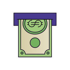 dollar bill isolated icon