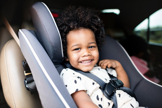 Child in a baby car seat