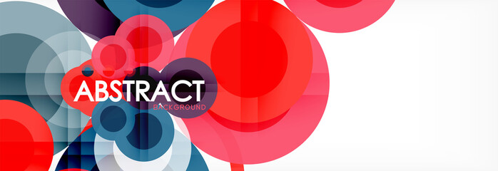 Overlapping circles design background