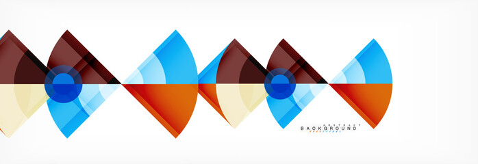 Trendy circles composition geometric background