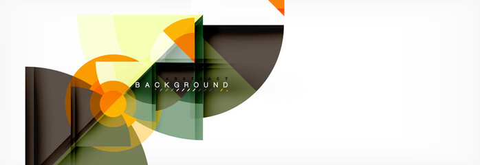 Triangles and circle geometric background