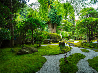 Naklejka premium Beautiful little Japanese garden in Kamakura