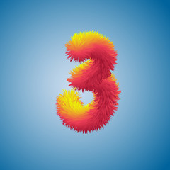 Number 3 from Fur Alphabet