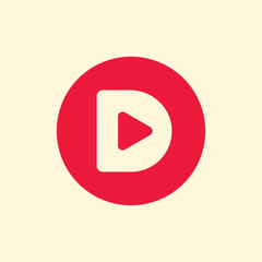 Letter D media logo