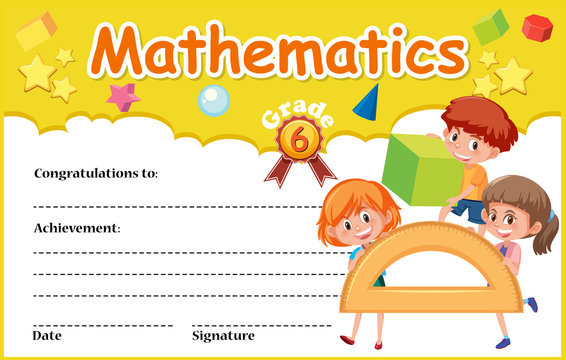 A mathematic certificate template