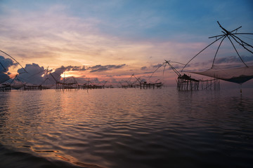 Fototapeta na wymiar sea with reflection at sunrise, Natural background