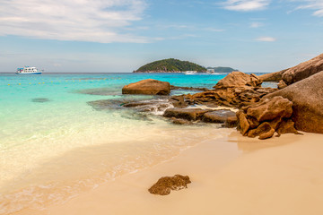 A beautiful empty sandy beach and tropical ocean (Similan Islands)