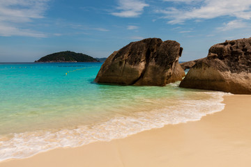 A beautiful empty sandy beach and tropical ocean (Similan Islands)