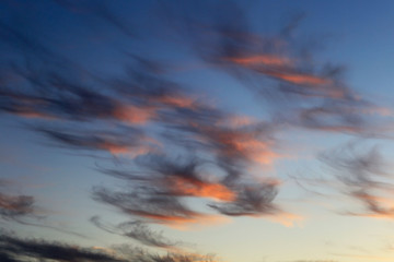 Fototapeta na wymiar cirrus clouds at sunset
