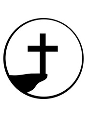 Obraz premium klippe berg mond nacht abend sonne rund kreis kreuz gott glauben liebe himmel engel beten kirche katholisch evangelisch christ jesus christlich protestantisch vater