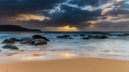 Moody Sunrise Seascape