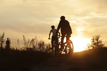 Obraz premium boy on bike