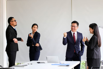 Business team Win-lose Concept in Business Working Office