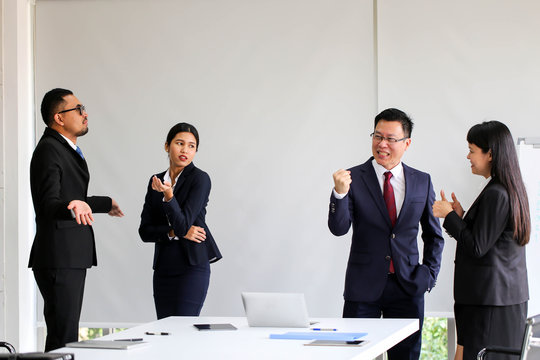 Business team Win-lose Concept in Business Working Office