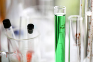 Set of Chemical tube development and pharmacy in laboratory,biochemistry and research technology concept.