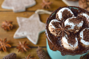 Hot chocolate with marshmallows