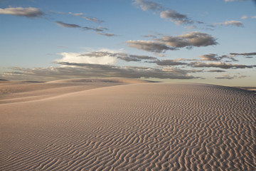 Fototapeta na wymiar Graphical lines at White Sand Dunes National Monument, New Mexico, USA