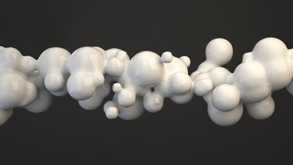 Abstract white bubble from spherecial shapes