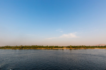 With a ship on the river Nile