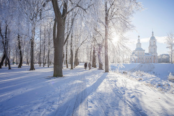 Winter in the city of Uglich.