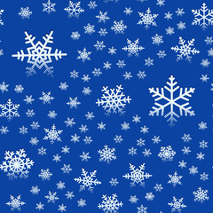 Fototapeta na wymiar Seamless snowflakes retro pattern for winter Christmas holidays