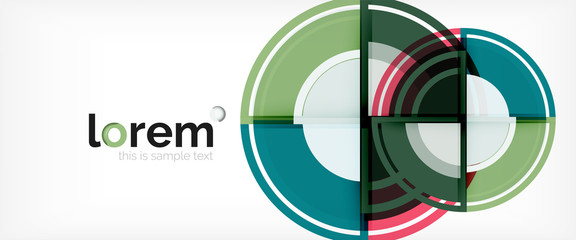 Obraz premium Circle abstract background, geometric modern design template