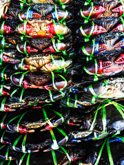 Crab with fresh seafood market