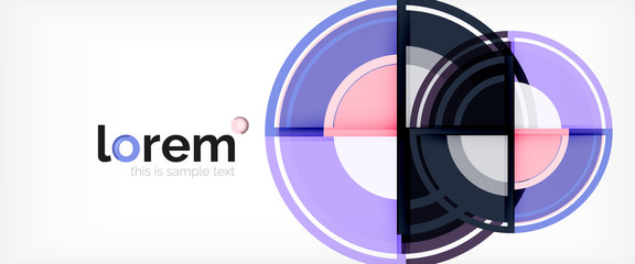Obraz premium Circle abstract background, geometric modern design template