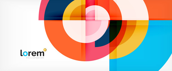 Obraz premium Circle abstract background, geometric modern design template