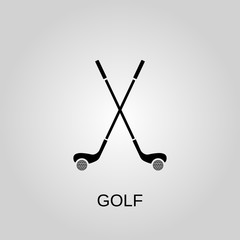 Golf icon. Golf symbol. Flat design. Stock - Vector illustration.