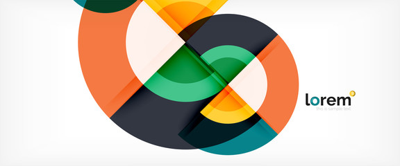 Obraz premium Circle abstract background, geometric modern design template