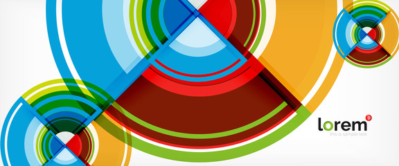 Obraz premium Circle abstract background, geometric modern design template