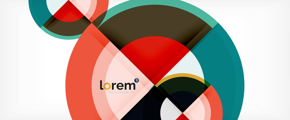 Fototapeta premium Circle abstract background, geometric modern design template