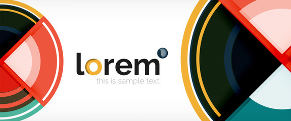 Obraz premium Circle abstract background, geometric modern design template