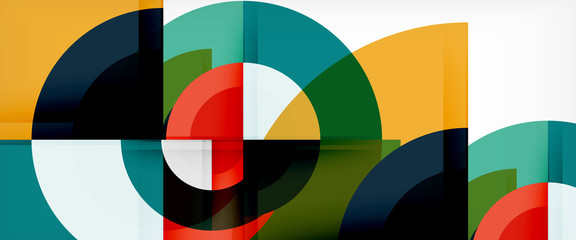 Obraz premium Circle abstract background, geometric modern design template