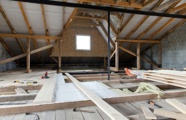 Construction of the second floor inside