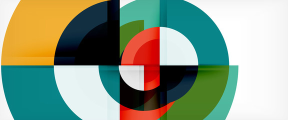 Fototapeta premium Circle abstract background, geometric modern design template