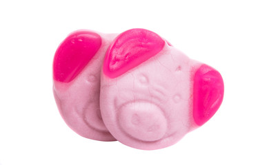 candy piglets isolated