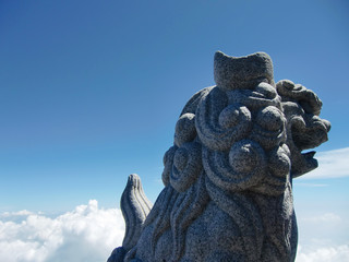 Komainu statue on Mt. Fuji