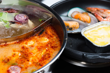 Dishes prepared with medicinal herbs pan