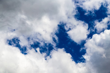 Clouds against blue sky as abstract background