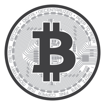 Bitcoin crypto currency vector