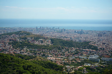 Fototapeta na wymiar View on beautiful city from highest point