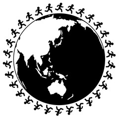 地球を走る人