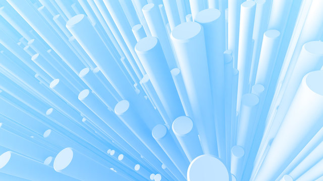 Abstract Backdrop Extra Long White Pillars