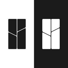 Minimal logo for natural organic concept design. Stylized leaf emblem